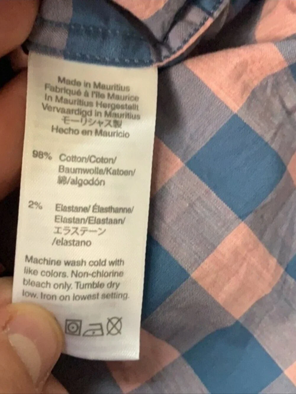 J. Crew Classic Flex Washed Gingham Plaid Button Shirt Men's Medium Pink Blue